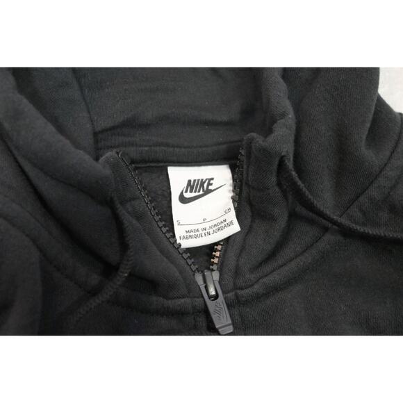 Nike Hoodie Cotton Blend Performance Full Zip Black Athletic Jacket Mens Small - Picture 8 of 9